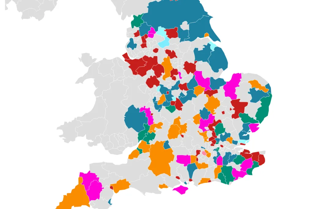 Mapped: Leaders of hung councils