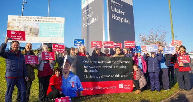 Nurses Take To Picket Line For Historic Northern Ireland Strike