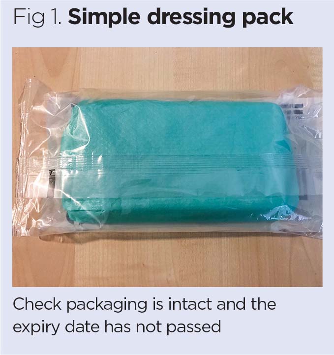 Principles of asepsis 2 technique for a simple wound dressing