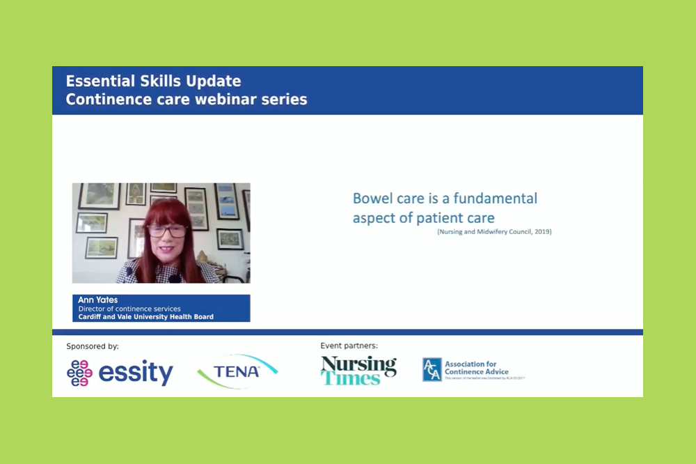 Watch Management of bowel incontinence Nursing Times