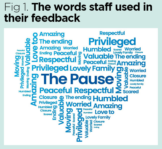 Introducing the pause after the death of a patient in critical care ...