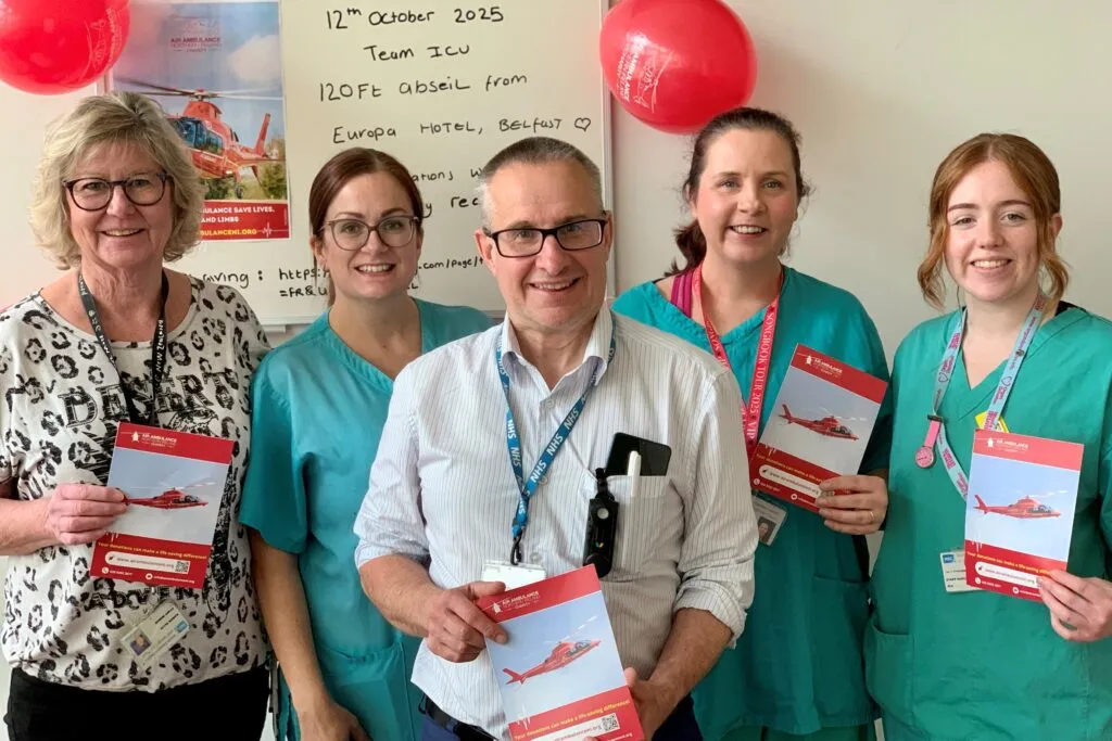 Critical care nurses to climb Belfast hotel for helicopter fundraiser